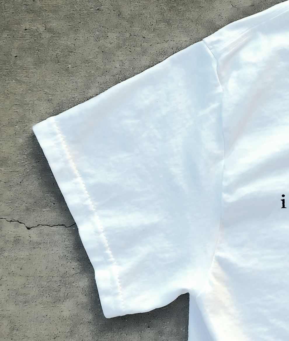 "outcast" baby tee (white)