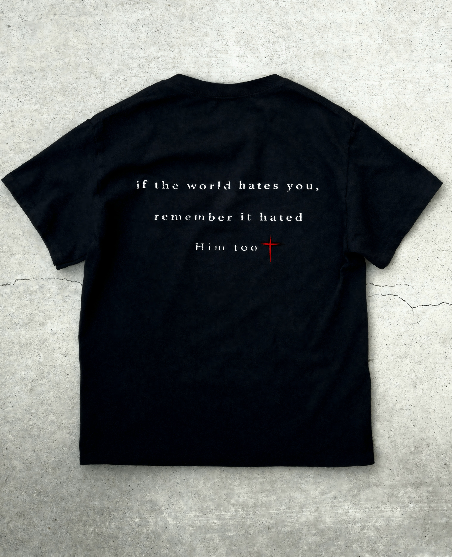 "outcast" baby tee (black)