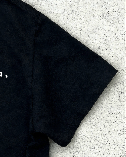 "outcast" baby tee (black)